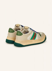 Gucci Screener GG Leather Sneakers Beige Green BlueMens.