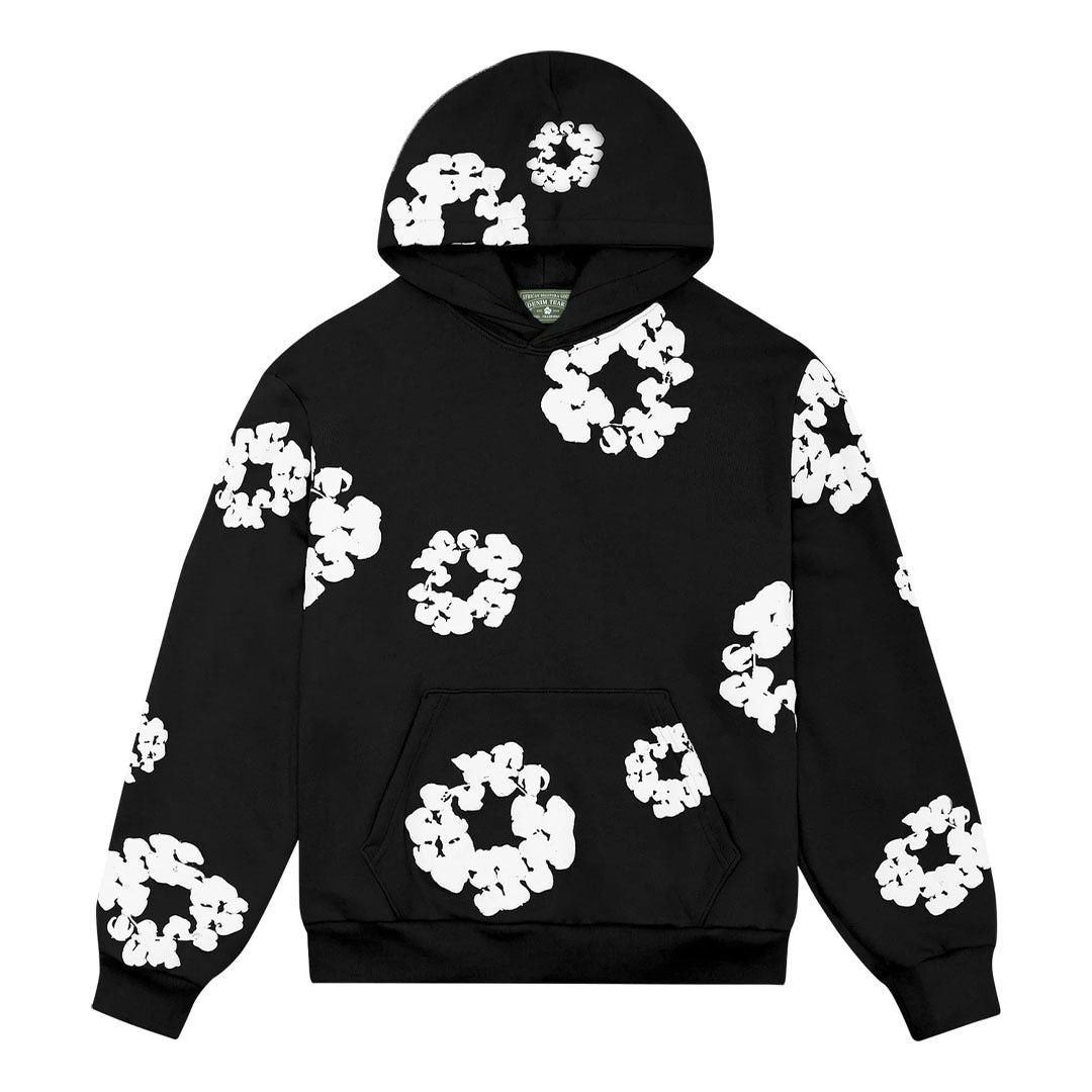 Black Cotton Wreath Sweatshirt