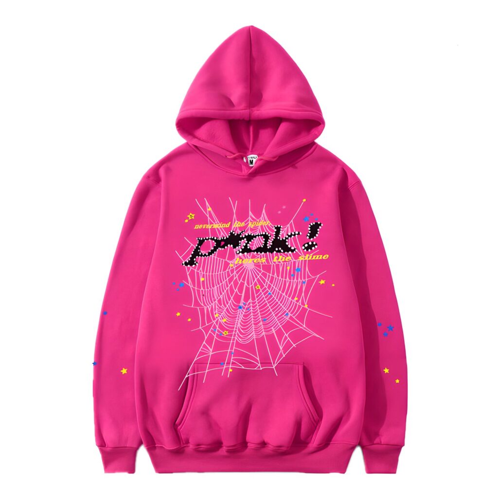 Sp5der OG Web Hoodie Pink.