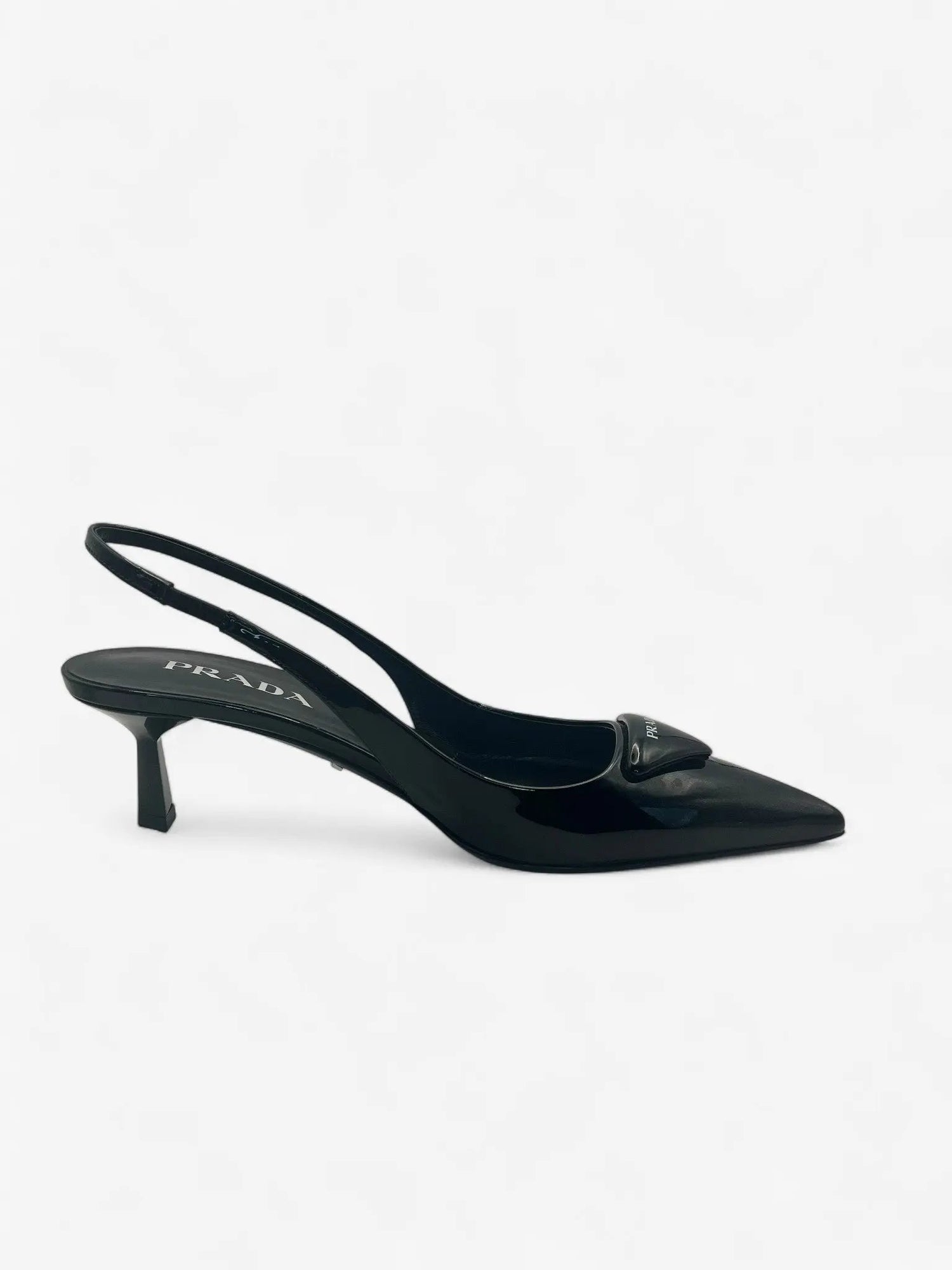 Prada slingback pumps, black, size 39.