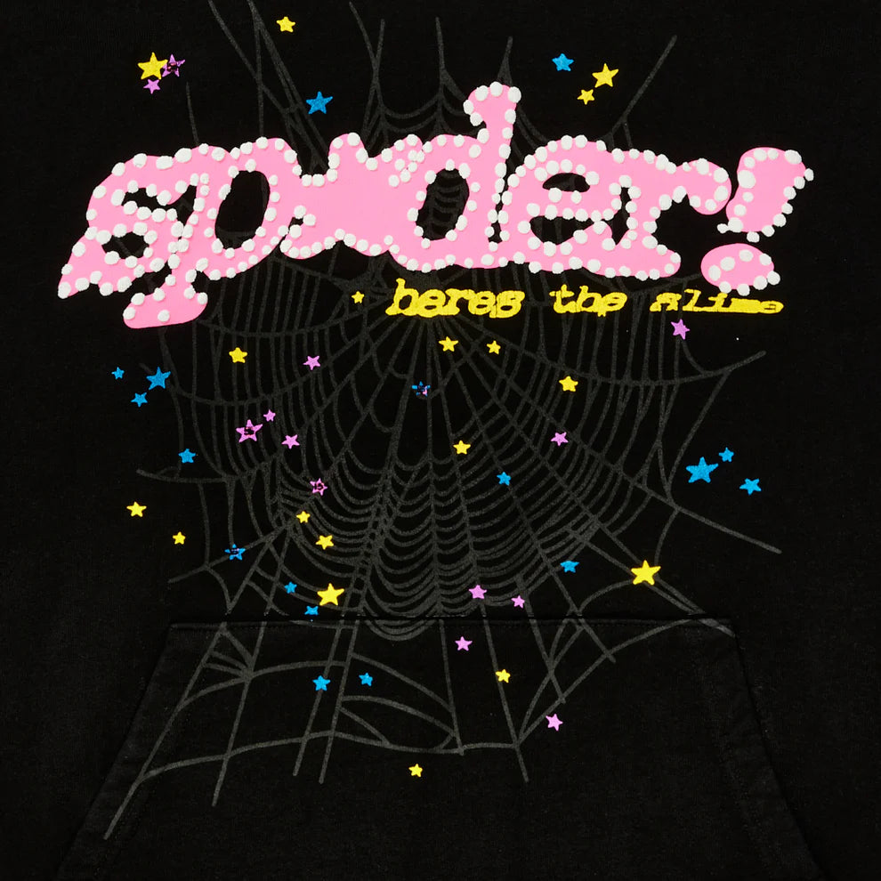Sp5der P*nk Hoodie ‘Black