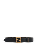 Fendi Black leather belt.