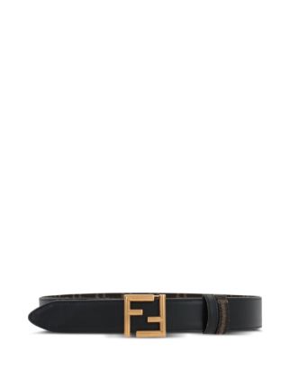 Fendi Black leather belt.