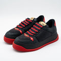 10us Double Screener GG Black Red Chunky Sneakers