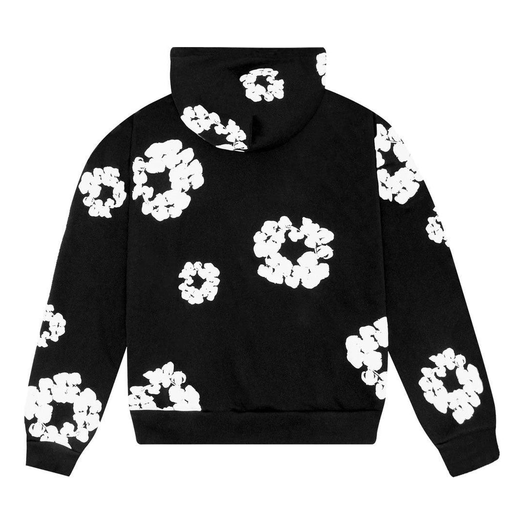 Black Cotton Wreath Sweatshirt
