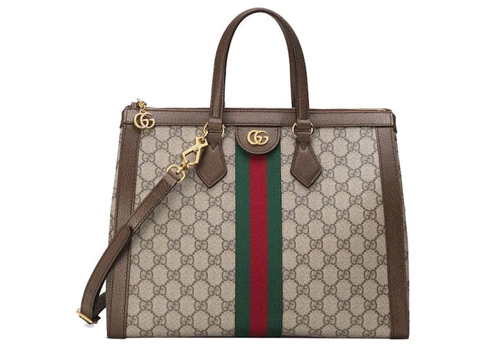 Gucci Ophidia Gg Top Handle Bag Medium 'Beige/Ebony'.