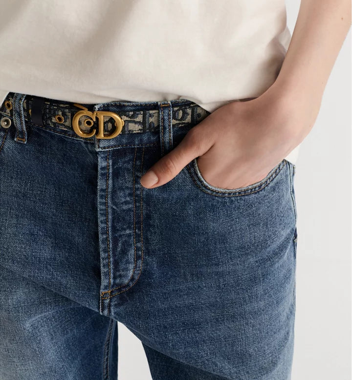 Blue Dior Oblique Jacquard, 20 MM.