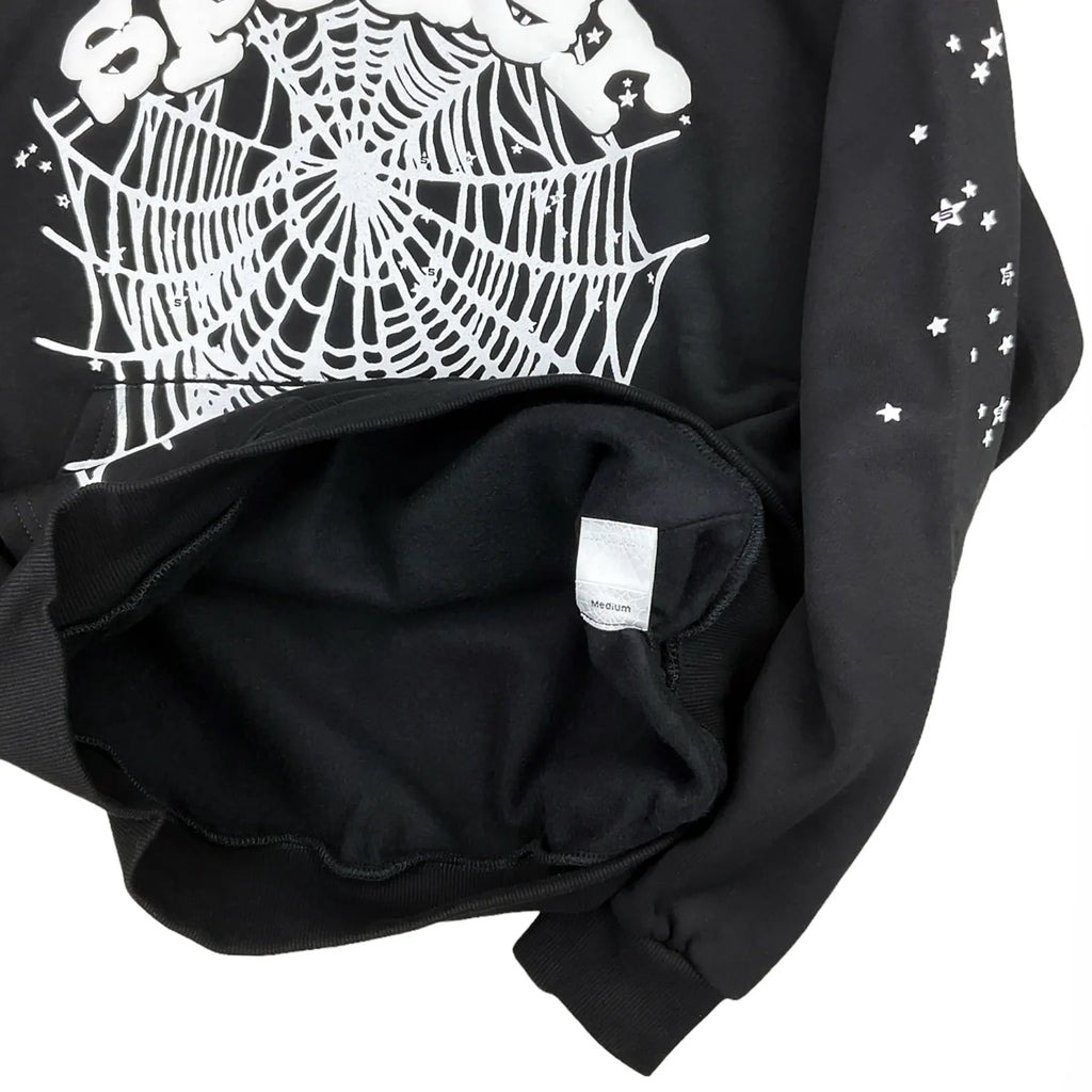 Sp5der OG Web Hoodie Black.