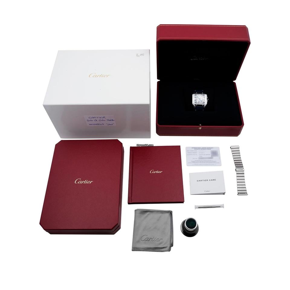 Cartier Santos
De Cartier WHSA0015 - 2025 Unworn Full Set 39.8mm Steel 'Large' Skeleton Dial