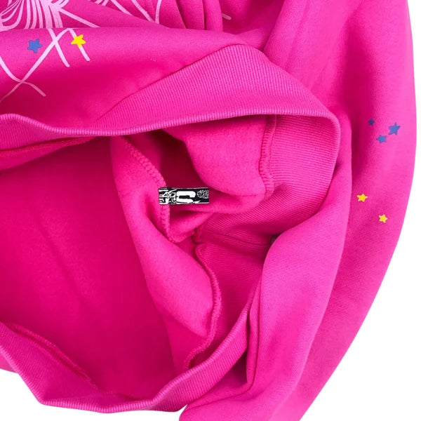 Sp5der OG Web Hoodie Pink.