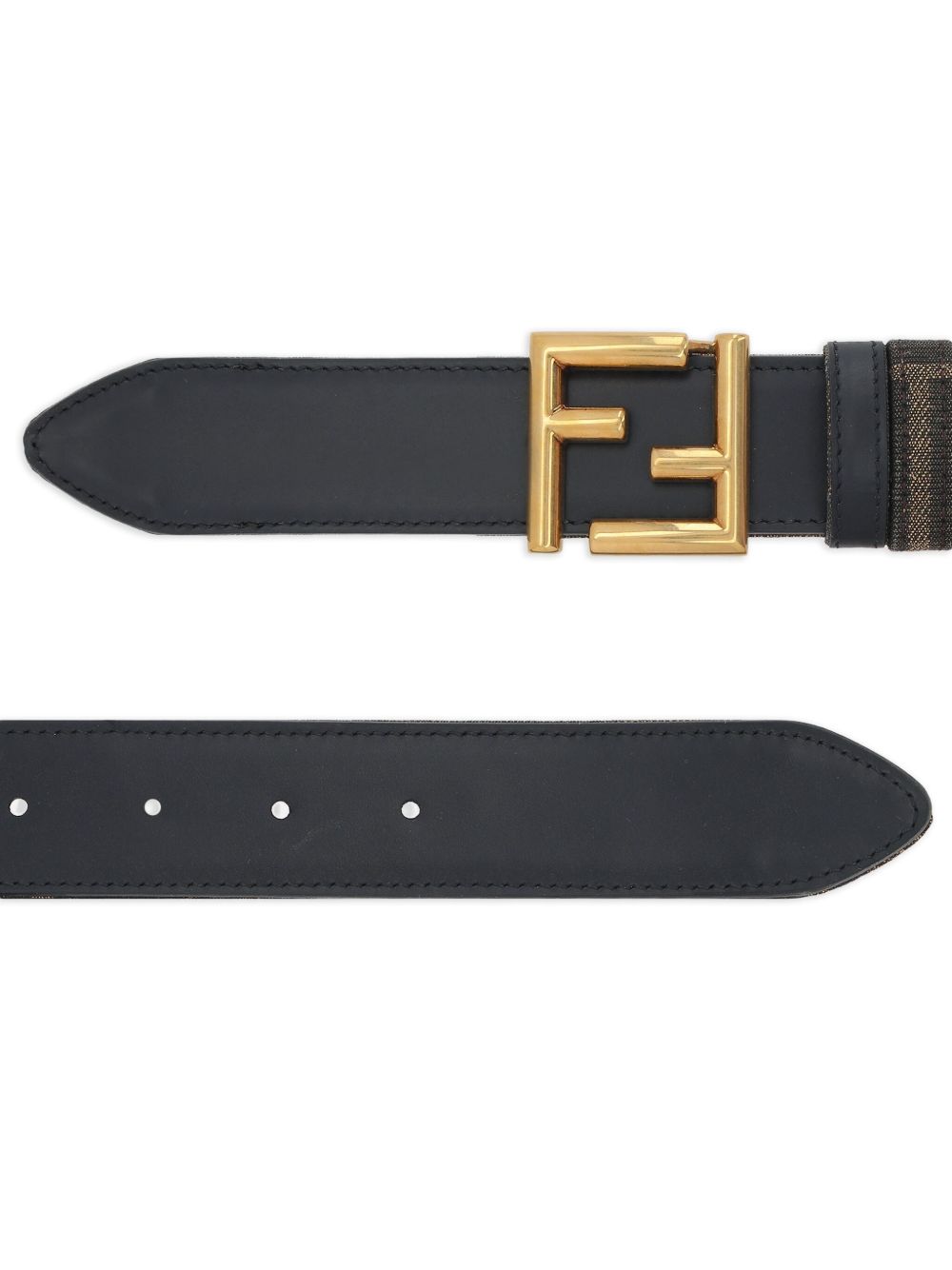 Fendi Black leather belt.