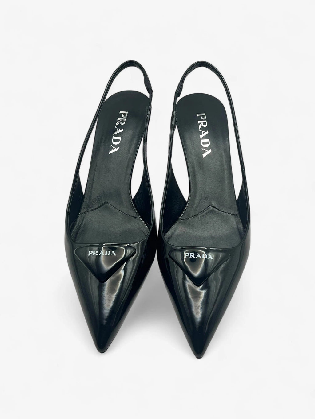 Prada slingback pumps, black, size 39.