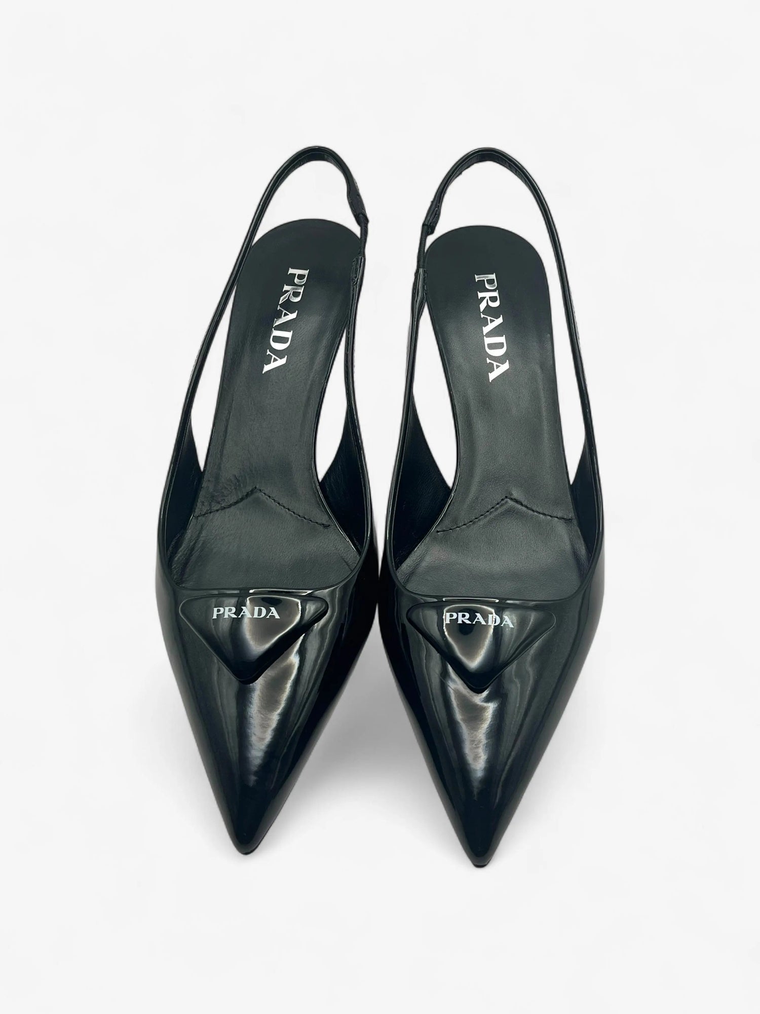 Prada slingback pumps, black, size 39.